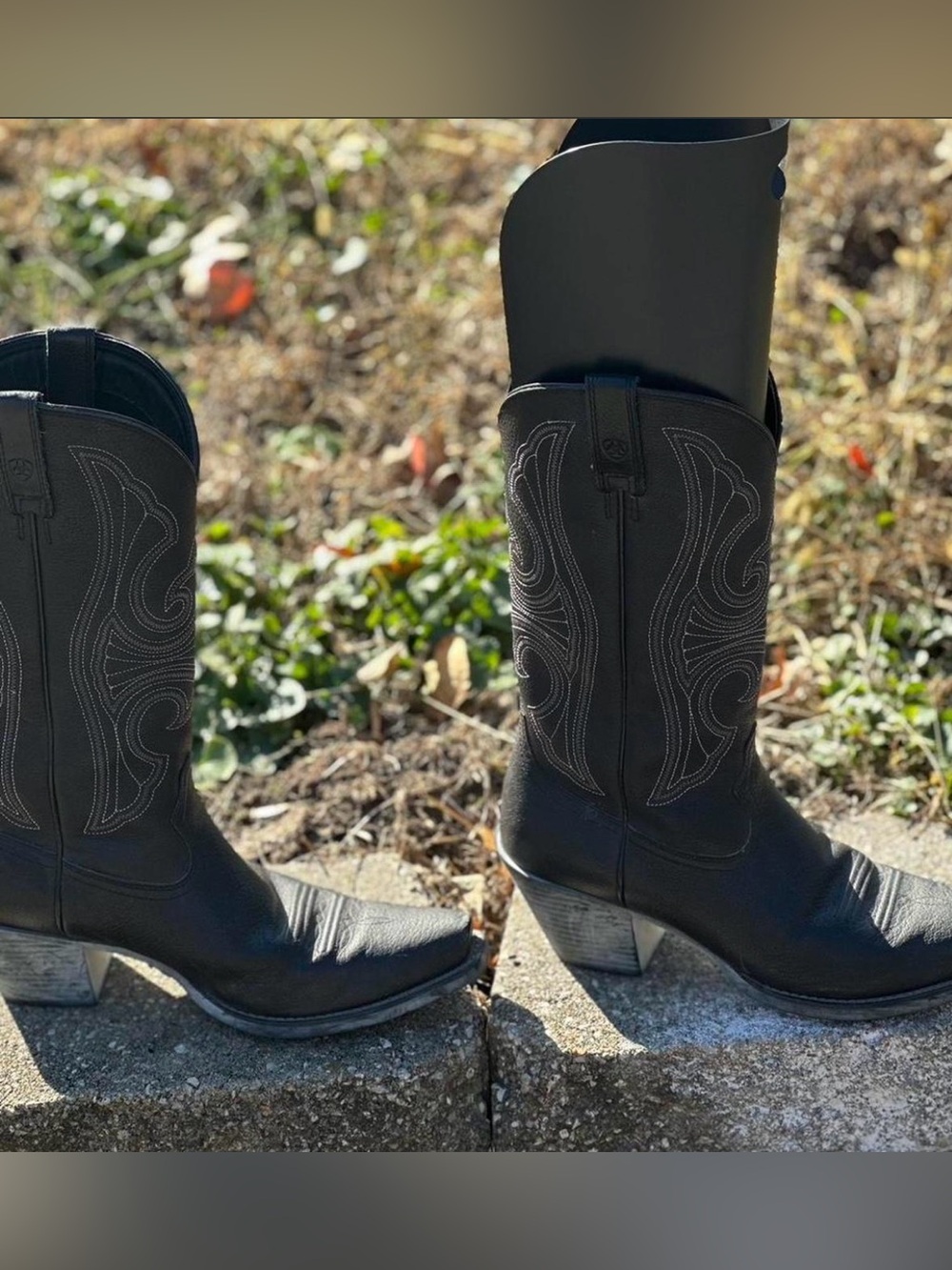 Ariat Black Western Embroidered Heeled Boots